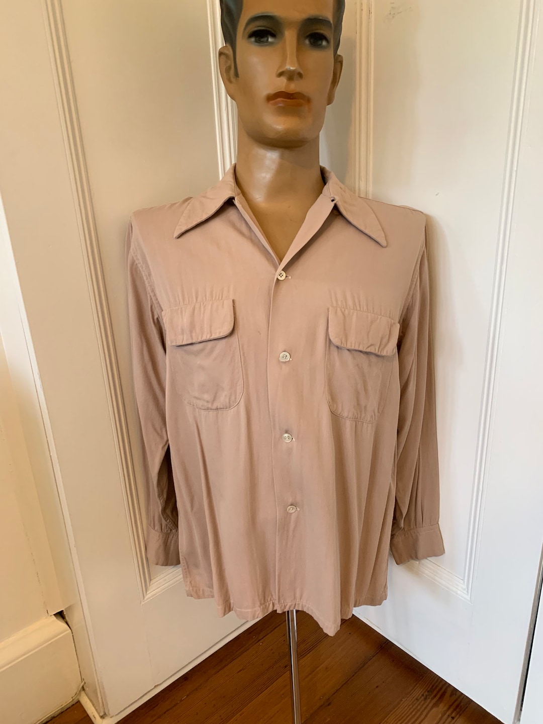 トップス Van Heusen 40s 50s Rayon Gabardine shirt il_1080xN.6190519517_gacc.jpg