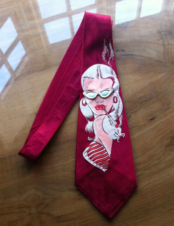 1940s/50s Vintage Rockabilly Tie