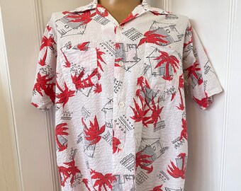 Origineel Hawaiiaans katoenen overhemd uit de jaren 50 van Penney's Topflight