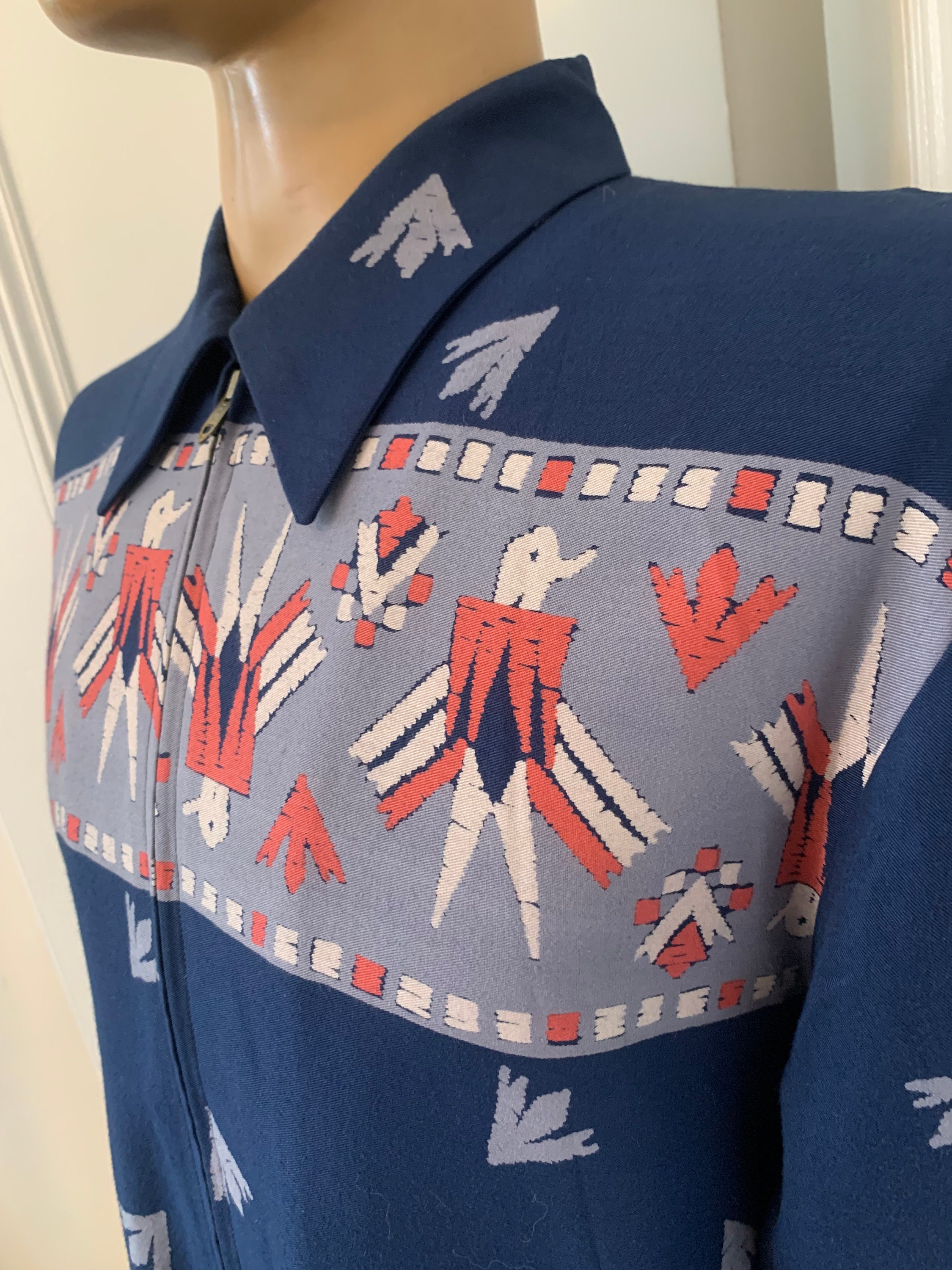 Dry Bones“THUNDERBIRD”Rayon Long Shirts