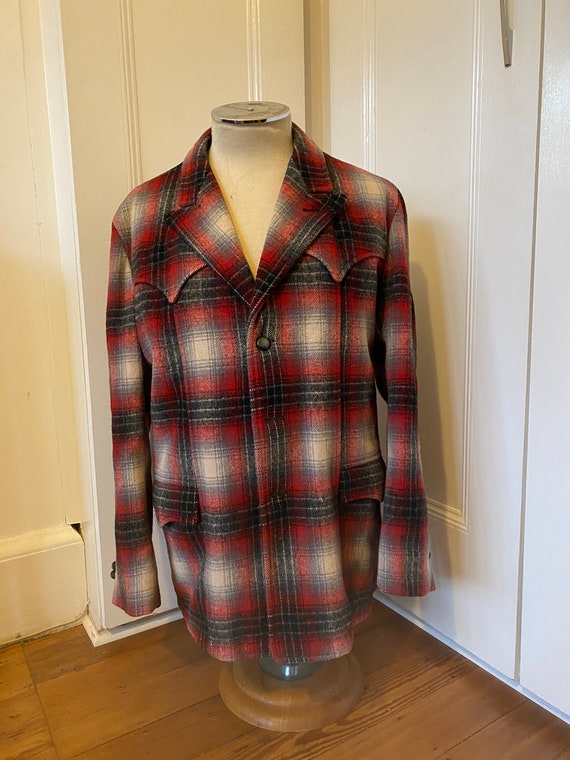 Original 1950s Plaid Western Jacket by Field Stream Etsy UK