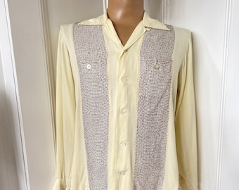 60’s McGREGOR vintage Rayon Gabardine Vintage 1950s butterscotch western rayon gabardine “McGregor