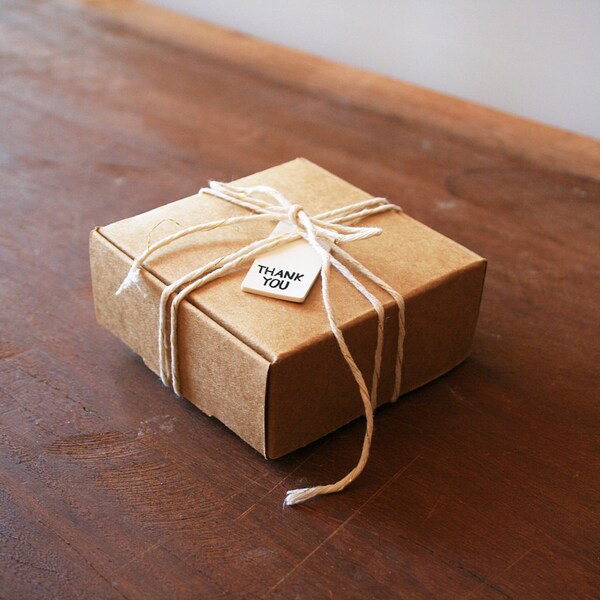 10 Kraft Paper Box / Favor (Favour) Box / Gift Box 75x75x30mm