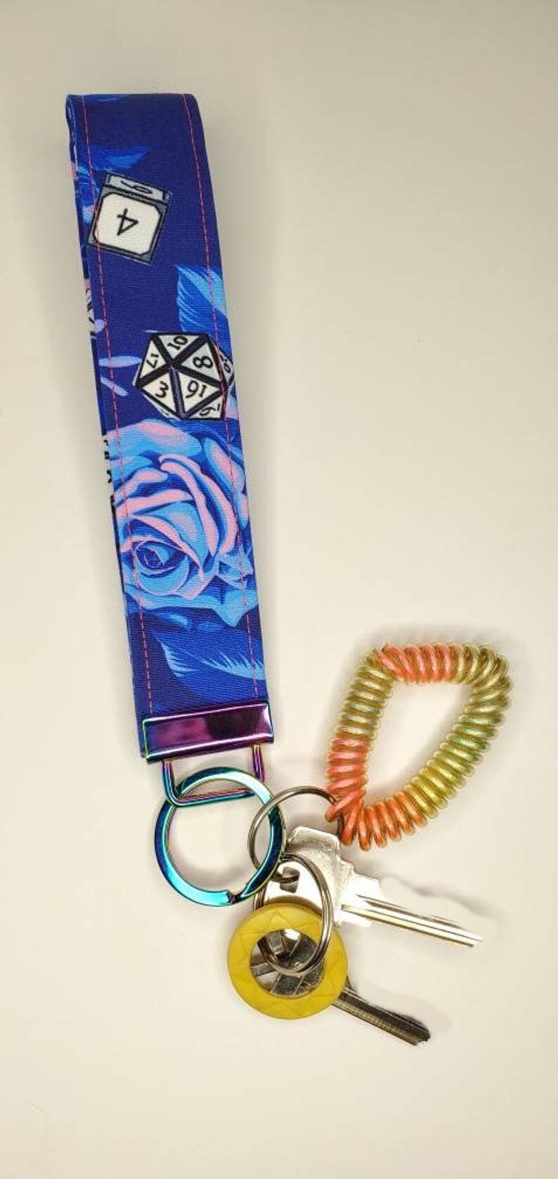 Wristlet Key Lanyard Keychain Custom D/&D Dice Roll Wrist Key Fob Wristlet Key Fob Dungeons and Dragons Key Chain Keychain Lanyard