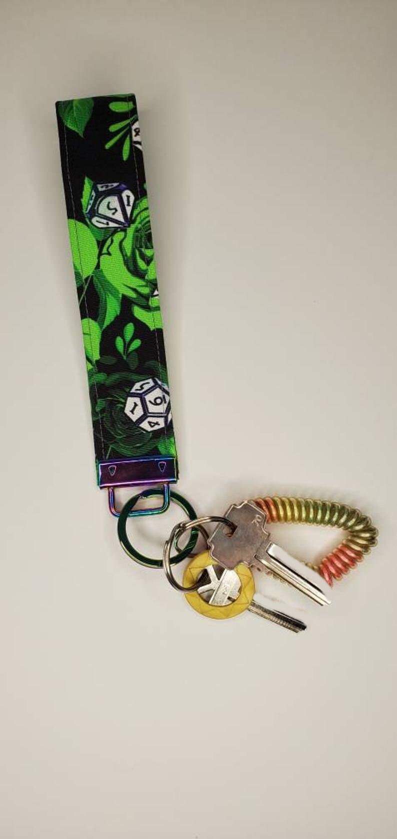 Wristlet Key Lanyard Keychain Custom D/&D Dice Roll Wrist Key Fob Wristlet Key Fob Dungeons and Dragons Key Chain Keychain Lanyard