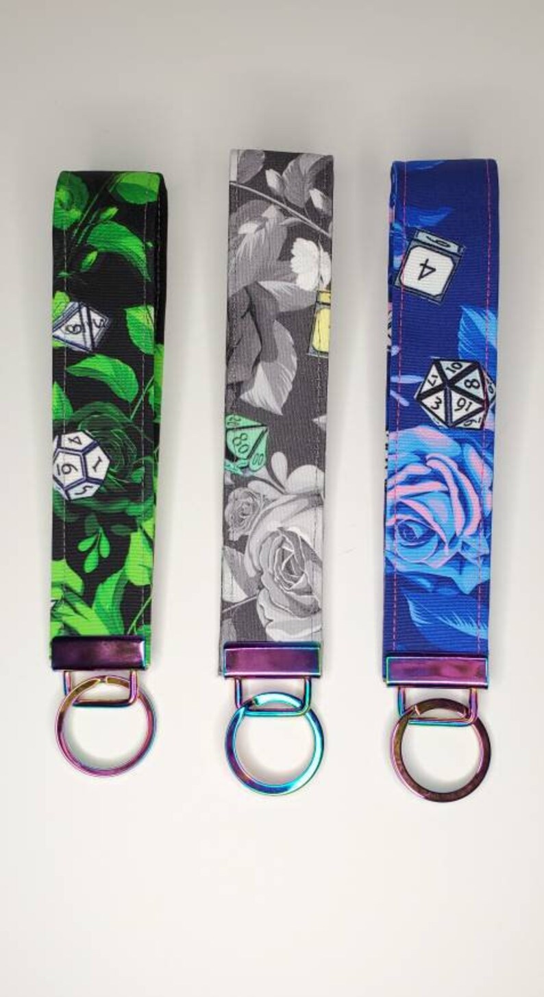 Wristlet Key Lanyard Keychain Custom D/&D Dice Roll Wrist Key Fob Wristlet Key Fob Dungeons and Dragons Key Chain Keychain Lanyard