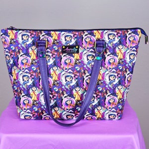 &quot;OOAK &quot;&quot;No to Button Eyes&quot;&quot; benutzerdefinierte mittelgroße Geldbörse, The Lauren Bag, Crossbody Strap, wasserdichte Canvas Futter Tasche, Brustkrebs Bewusstsein.&quot;