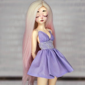 1:4 &quot;Elegant Lavender&quot; Dress for Minifee, slim MSD, BJD, Ball Jointed Doll, Doll Clothes, Outfit