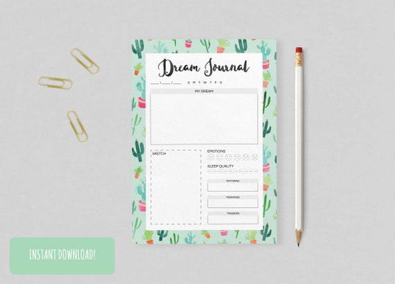 Cacti /& Dots A4 Diary 2020