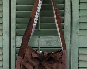 Upcycled Reversible Hobo Bag