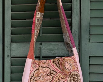 Upcycled Buttoned Tote Bag