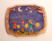 Custom Wooden Artwork, Woodburned with Watercolors