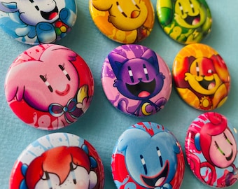 Poppy Playtime pin buttons fanmade