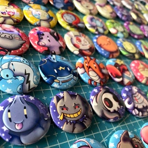 Pokemon pin buttons Gen 3 fan made