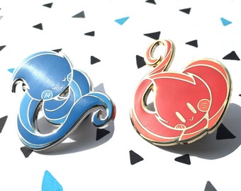 Red and Blue Flames Hard Enamel Pin