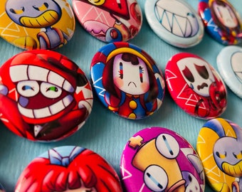 The Amazing Digital Circus pin buttons fanmade