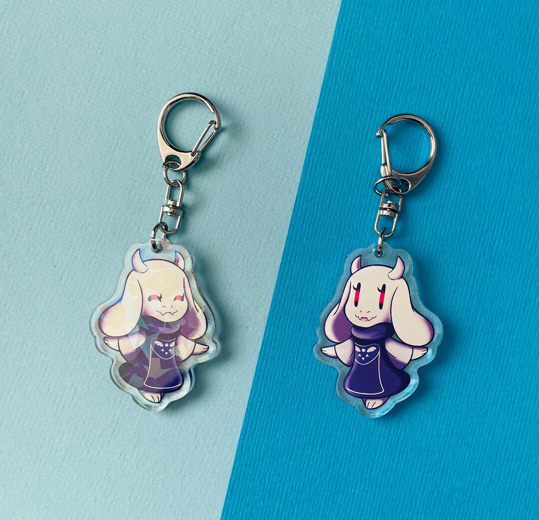 Toriel Acrylic Keychain Doublesided Charm Undertale Fanmade Etsy