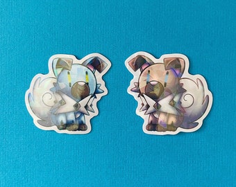 Rockruff Sticker Vinyl Holografische Pokemon fanmade