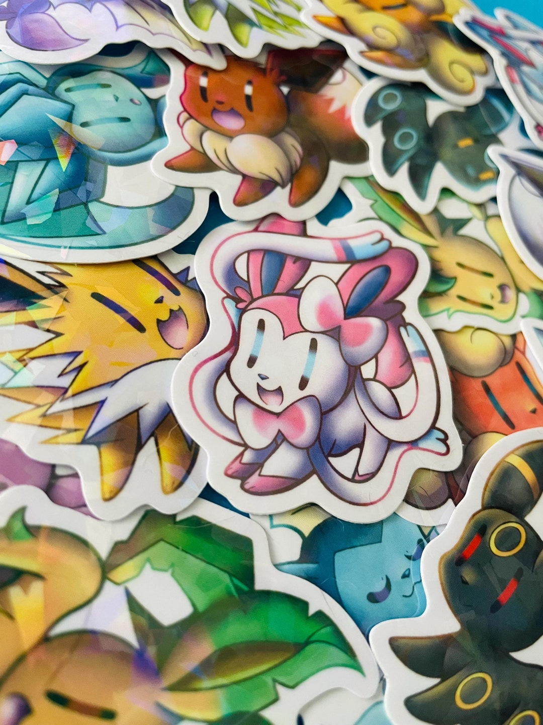 Eeveelution Sticker Vinyl Holographic Pokemon Fanmade - Etsy