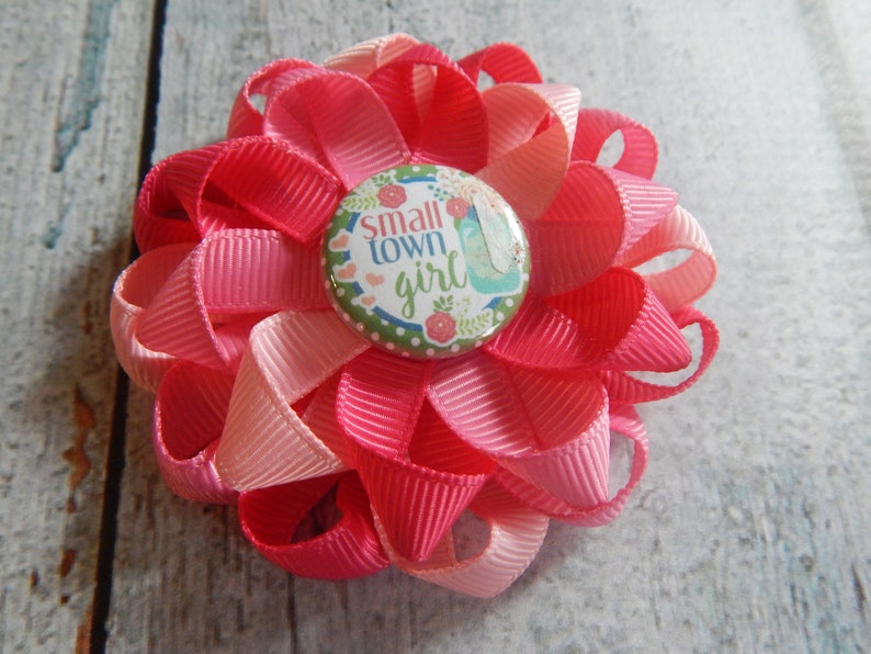 Small Town Girl ribbon burst hair bow