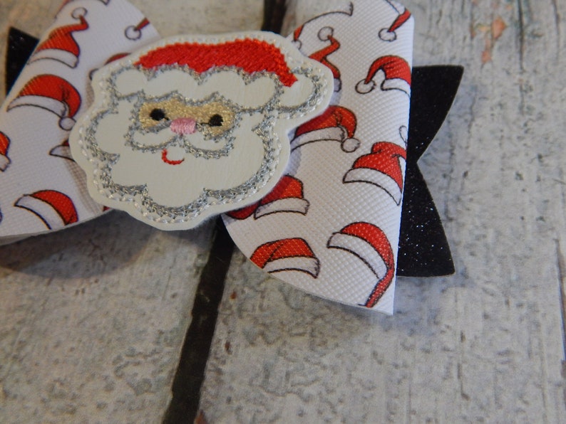 merry Christmas Santa Claus Hair Bow