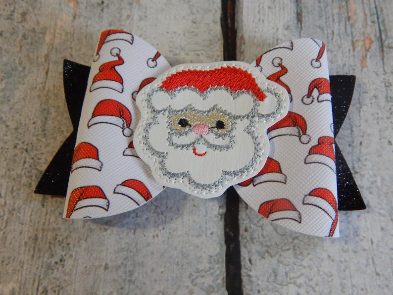 merry Christmas Santa Claus Hair Bow
