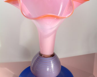 James Van Deurzen Studio Art Glass Memphis Sculptural Vase