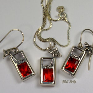 925 Sterling Silver Jewelry Set Cocktail With Umbrella Charm Drink Charms Necklace Earrings