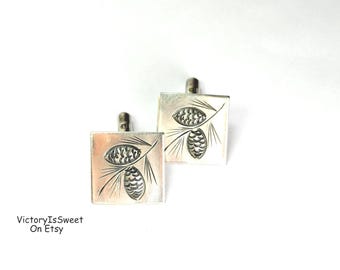 Boucles d'Oreilles Femme Or 375/1000 avec Iris Nacré, Oxyde de