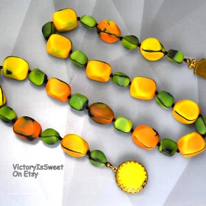 Art Deco Matte Art Glass Beaded Necklace Rare Signed Made Austria