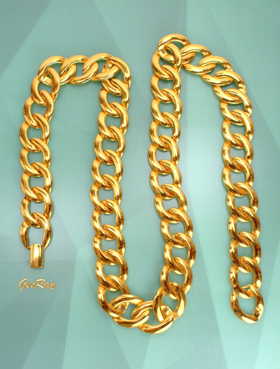 Napier Chunky Chain Necklace Gold Plated Vintage … - image 5