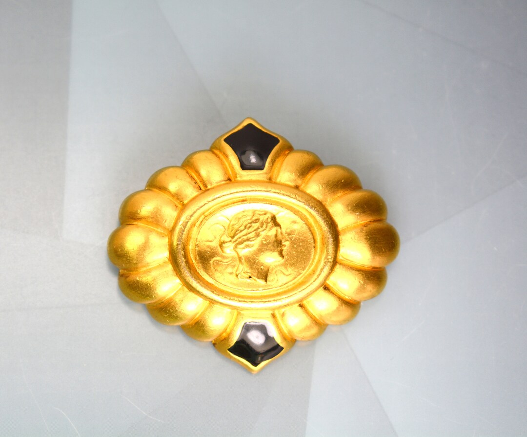 Broche Pendentif émeraude Style Victorien En Argent 925 - Émeraude De Laboratoire Avec Diamants