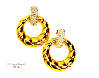 Dangle Door Knocker Earrings Drop Couture Jewelry Statement Vintage