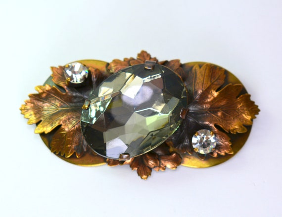 Ermani Bulatti Art Nouveau Brooch Pin Floral, Erm… - image 1