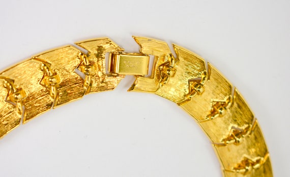 Napier Gold Tone Collar Choker Necklace Cleopatra… - image 9