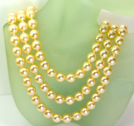 Kenneth Jay Lane KJL Logo Necklace Multi Strand C… - image 1