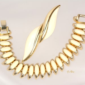 Monet Enamel Brooch Bracelet Couture Statement, Vintage Monet Jewelry