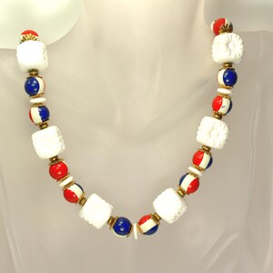 Hobé Bicentennial Patriotic Necklace 1976, Red White & Blue, USA Patriotic Jewelry