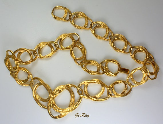 Vintage Trifari Choker Collar Necklace Statement … - image 3