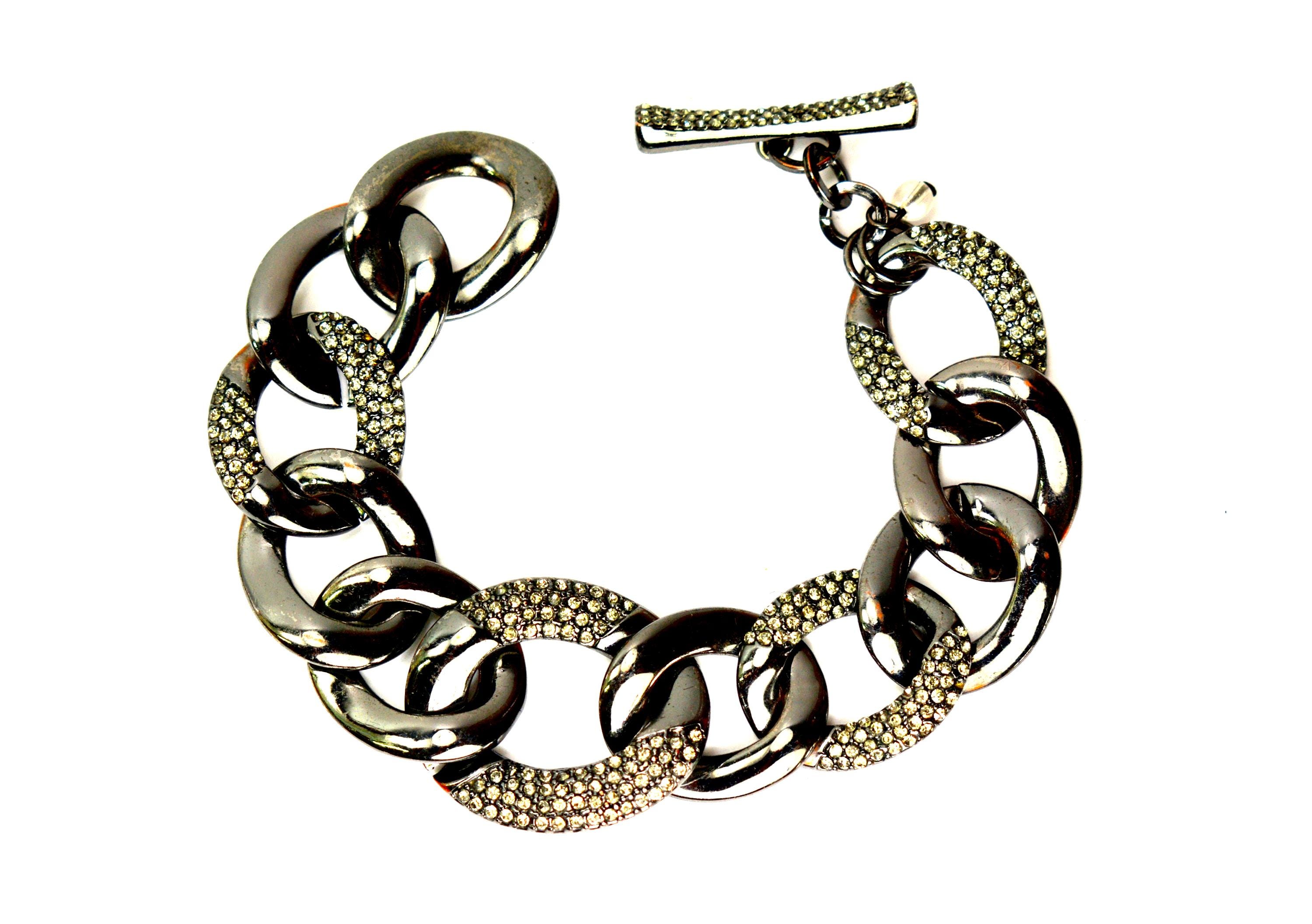 Kenneth Cole New York Chain Link Bracelet, Pave Crystal