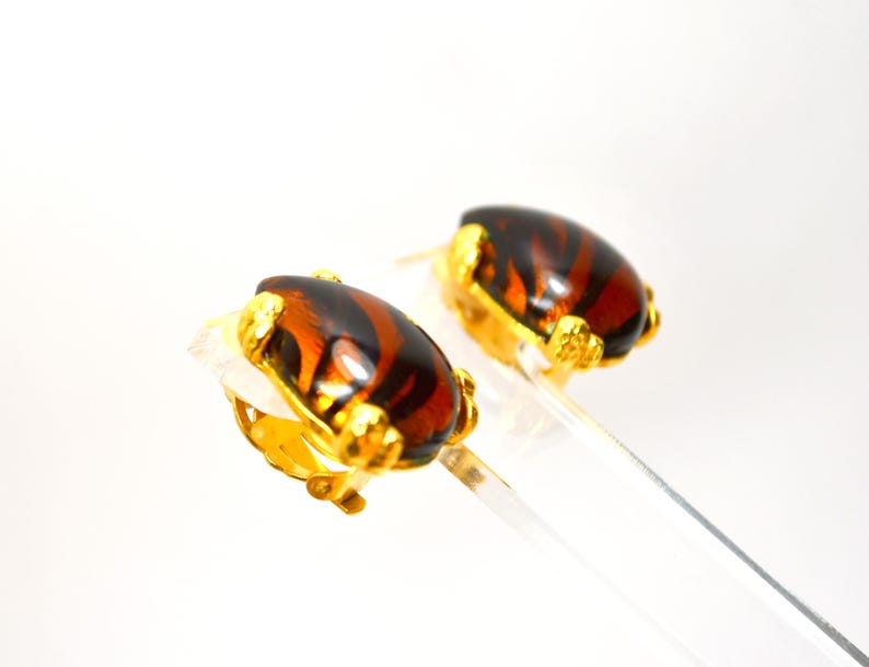 Ton Pascal Paris Earrings Clip On Vintage France Jewelry French