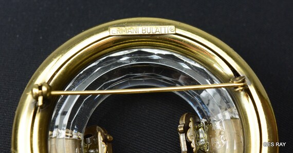 Ermani Bulatti Lucite Circle Pin Brooch Rare Coll… - image 8