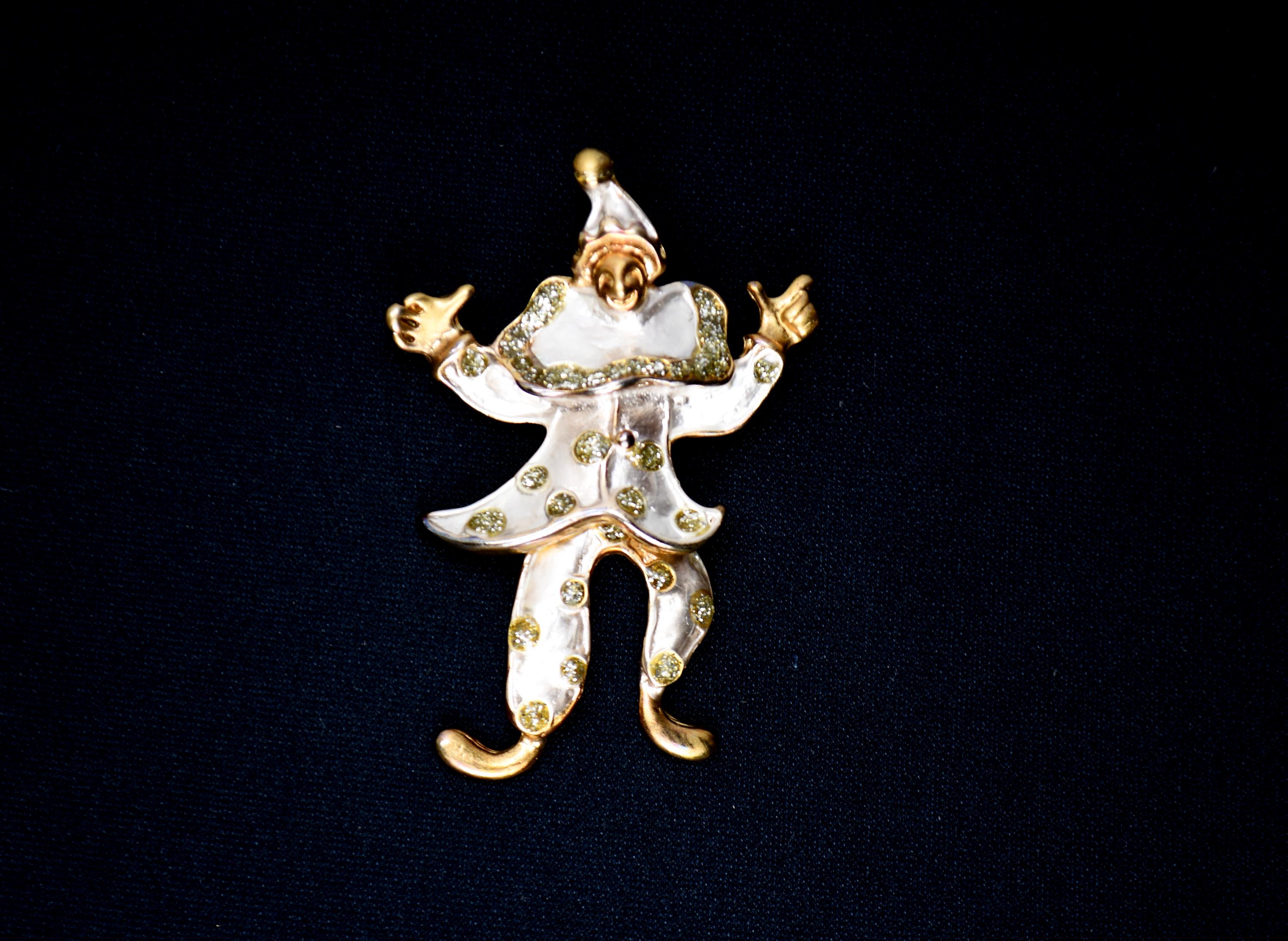 Vintage Circus Clown Brooch Pin Puppet Pierrot - Etsy