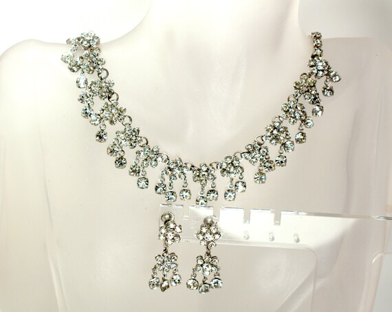 Vintage Crystal Rhinestone Jewelry Choker Collar … - image 2
