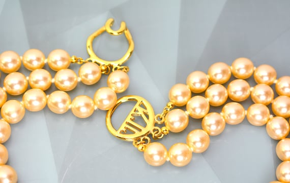 Kenneth Jay Lane KJL Logo Necklace Multi Strand C… - image 2