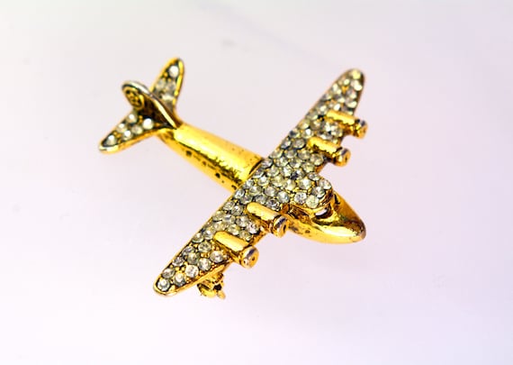 航空機・ヘリコプター ANTIQUES VINTAGE OLD BROOCH AIRCRAFT WW2 WW2 Silver Fighter Aircraft Sweetheart Brooch – Butter Lane