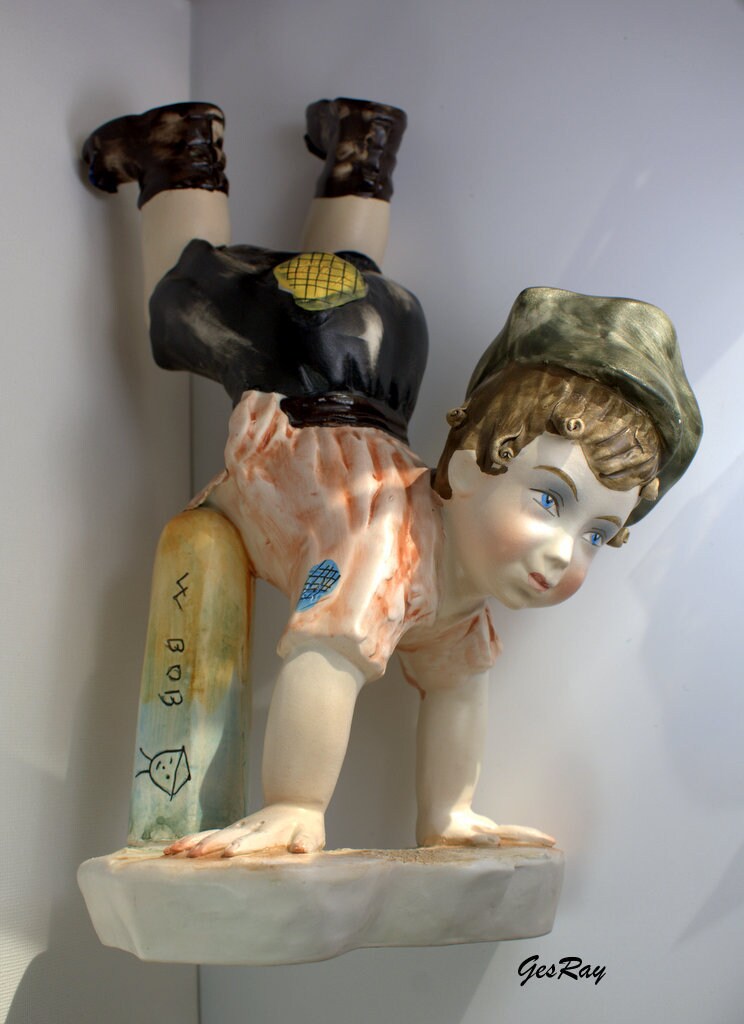 Antique Capodimonte Benacchio Figurine Capo-di-monte Boy Antique Capodimonte Benacchio Figurine Capo-di-monte Boy