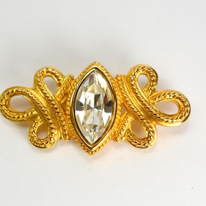 Retired Swarovski Crystal Bar Brooch Pin, Swarovski Swan Jewelry