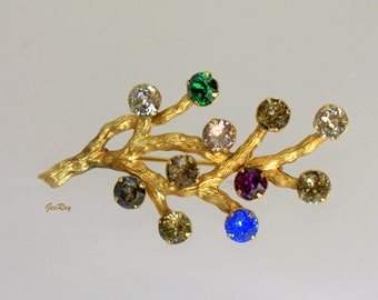 Vintage Van Dell 1/20 12k GF Brooch Pin Rhinestone Tree of - Etsy Israel Vintage Van Dell 1/20 12k GF Brooch Pin Rhinestone Tree of - Etsy Israel