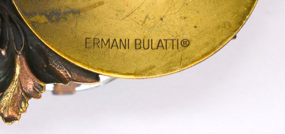 Ermani Bulatti Art Nouveau Brooch Pin Floral, Erm… - image 10